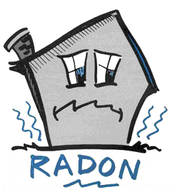 Presenza di rischio Radon negli edifici. Gas radioattivo si accumula nei piani interrati e seminterrati data la scarza ventilazione.