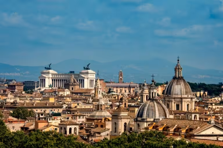 Veduta panoramica della città di Roma, territorio interessato dai monitoraggi ambientali